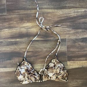 Snake Print Bikini Top
